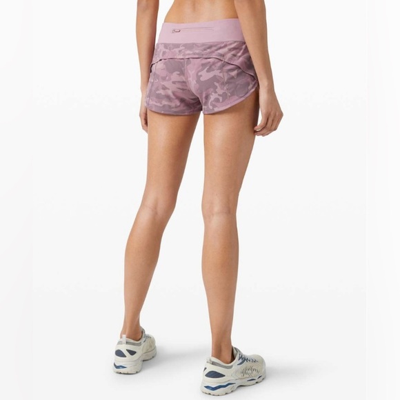 Lululemon Speed Up Shorts 4” Tall Mid Rise |Incognito Camo Pink Taupe Multi Sz 8 - Picture 4 of 9